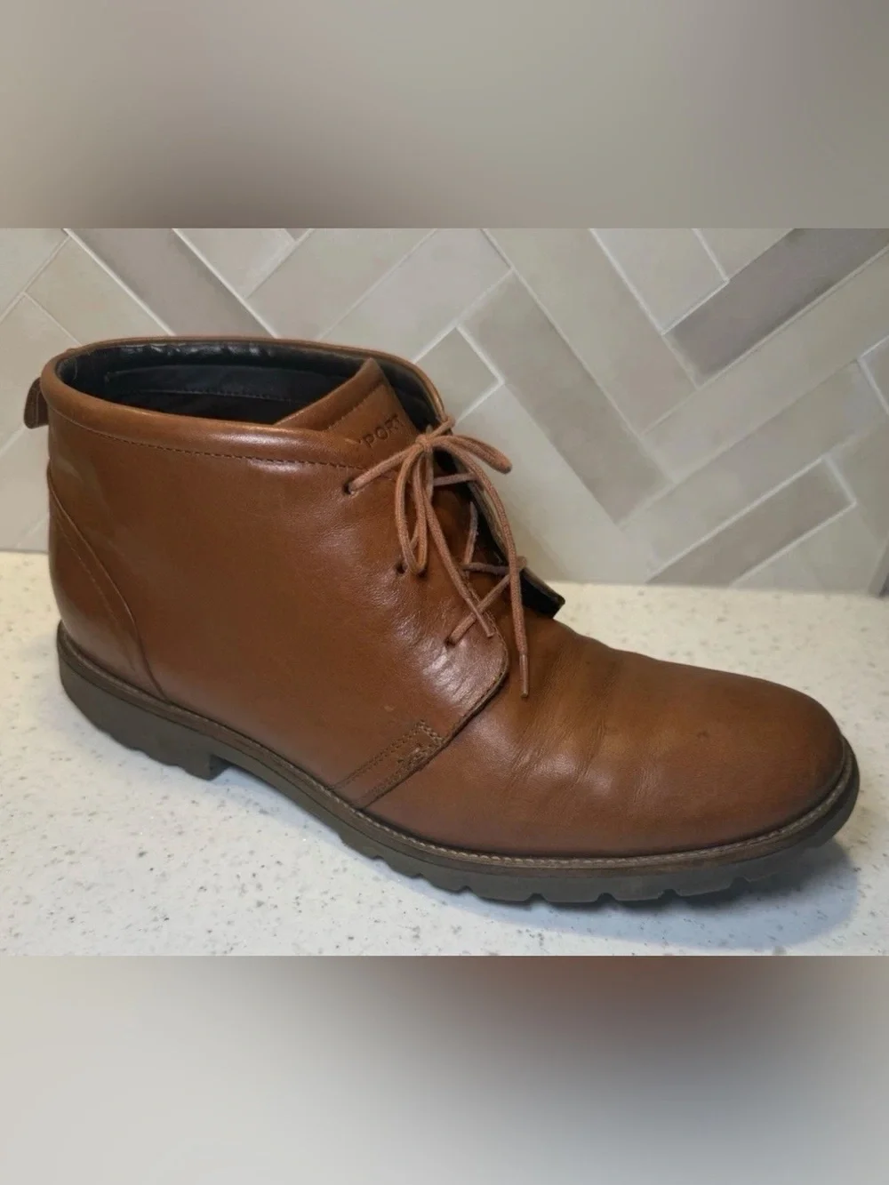 Rockport Men's Brown Leather Chukka Boots US 10 Adiprene By Adidas